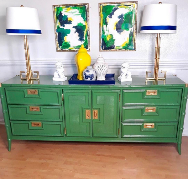 Vintage Stanley Furniture Faux Bamboo Credenza-Style Dresser Available for Custom Lacquer!
