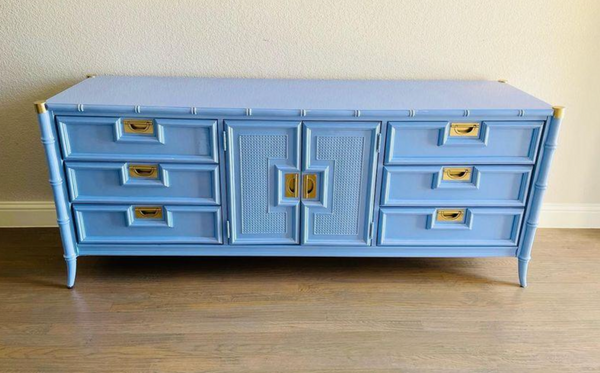 Vintage Stanley Furniture Faux Bamboo Credenza-Style Dresser Available for Custom Lacquer!