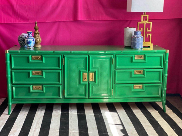 Vintage Stanley Furniture Faux Bamboo Credenza-Style Dresser Available for Custom Lacquer!