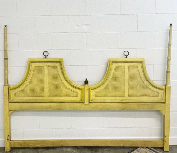 Vintage Stanley Furniture Faux Bamboo Pagoda Style King Headboard Available for Custom Lacquer!