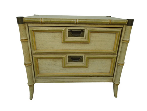 Vintage Stanley Furniture Faux Bamboo Single Pagoda Nightstand Available for Custom Lacquer!