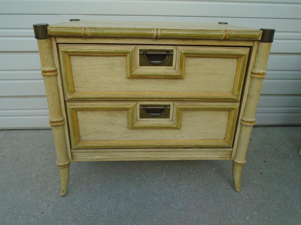 Vintage Stanley Furniture Faux Bamboo Single Pagoda Nightstand Available for Custom Lacquer!