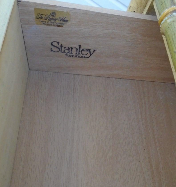 Vintage Stanley Furniture Faux Bamboo Single Pagoda Nightstand Available for Custom Lacquer!