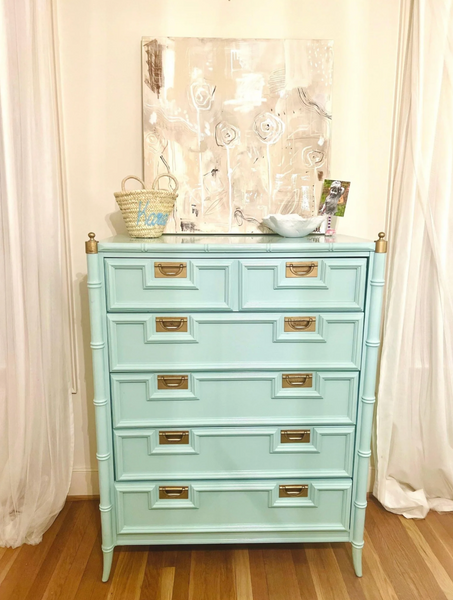 Vintage Stanley Furniture Faux Bamboo Pagoda Style Tallboy Available for Custom Lacquer!