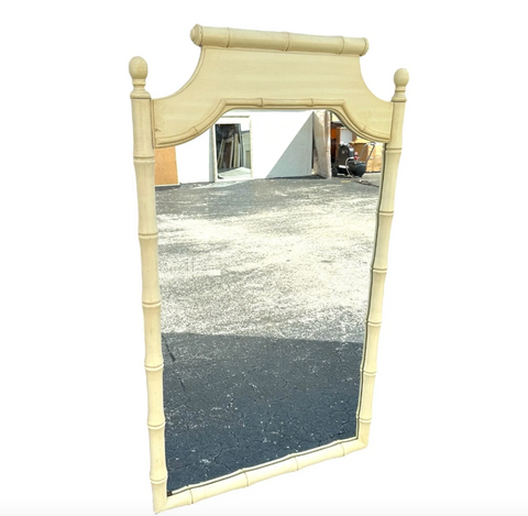 Vintage Dixie Furniture Faux Bamboo Mirror Available for Custom Lacquer