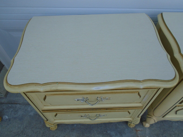 Vintage Henry Link Provincial Style Two Drawer Nightstand Pair Available for Custom Lacquer!