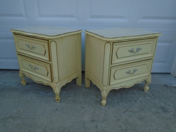 Vintage Henry Link Provincial Style Two Drawer Nightstand Pair Available for Custom Lacquer!