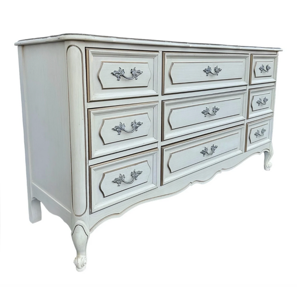 Vintage Henry Link Provincial Style Nine Drawer Dresser Available for Custom Lacquer!