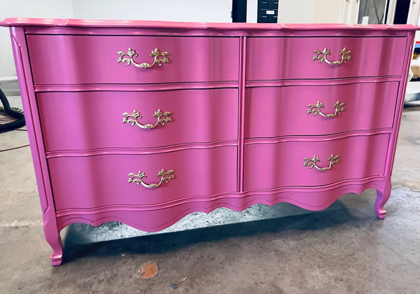 Vintage Henry Link Provincial Style Nine Drawer Dresser Available for Custom Lacquer!