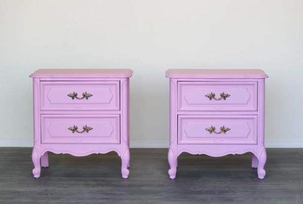 Vintage Henry Link Provincial Style Two Drawer Nightstand Pair Available for Custom Lacquer!