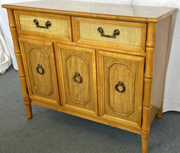 Vintage Broyhill Faux-Bamboo 38" Server Available for Custom Lacquer!