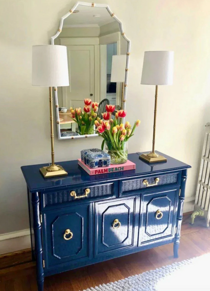 Vintage Broyhill Faux-Bamboo 38" Server Available for Custom Lacquer!