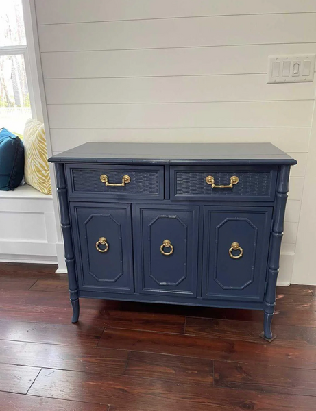 Vintage Broyhill Faux-Bamboo 38" Server Available for Custom Lacquer!