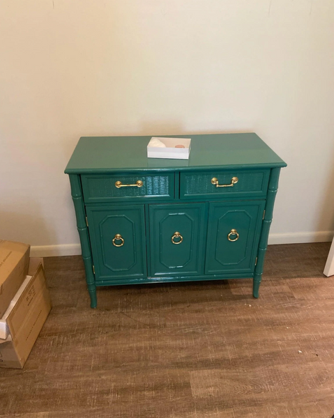 Vintage Broyhill Faux-Bamboo 38" Server Available for Custom Lacquer!