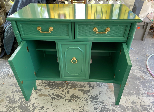 Vintage Broyhill Faux-Bamboo 38" Server Available for Custom Lacquer!
