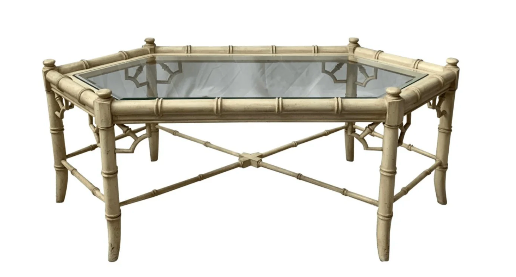 Vintage Thomasville Allegro Faux Bamboo Coffee Table Available for Custom Lacquer!