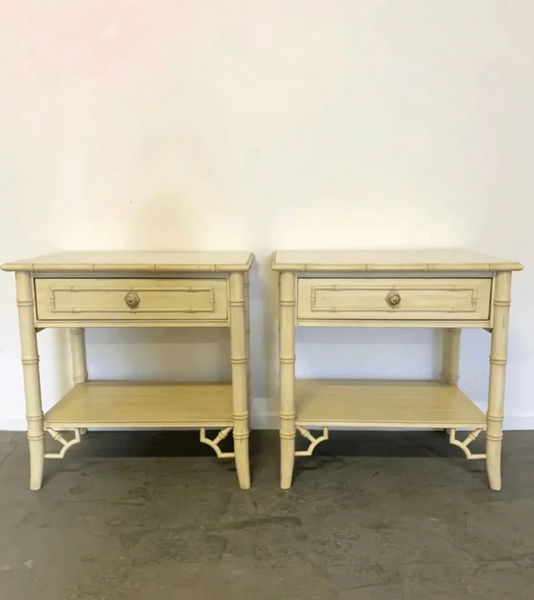 Thomasville Allegro Faux Bamboo Nightstand Pair Available for Customization!