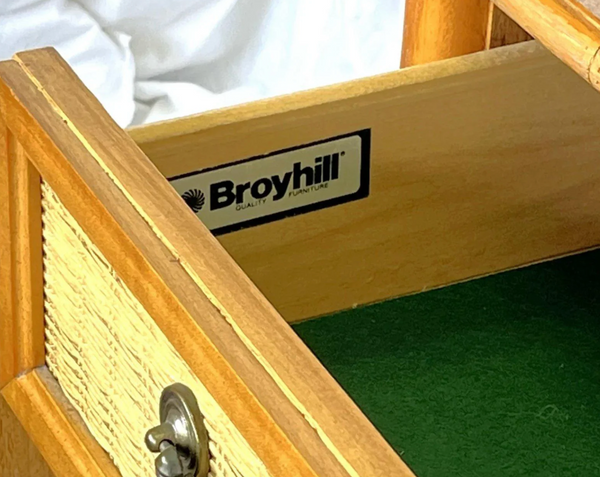 Vintage Pair of Faux Bamboo Broyhill Furniture Servers Available for Custom Lacquer!