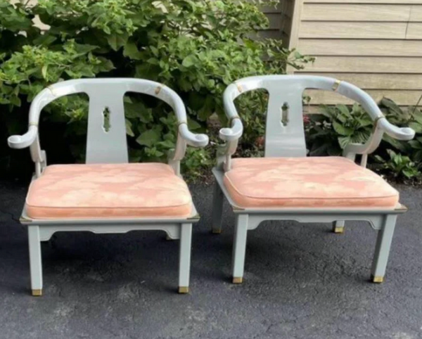 Vintage Century Furniture Ming Style Horseshoe Chair Pair Available for Custom Lacquer!