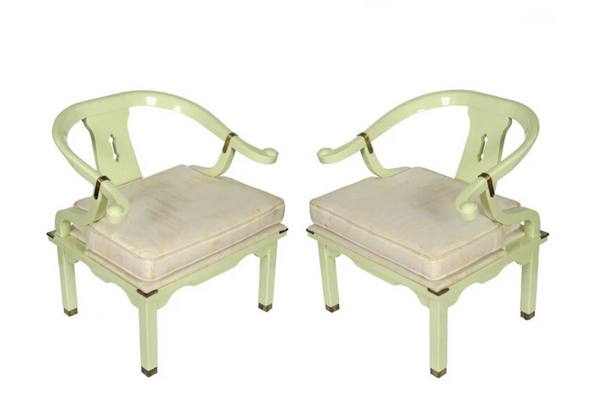 Vintage Century Furniture Ming Style Horseshoe Chair Pair Available for Custom Lacquer!