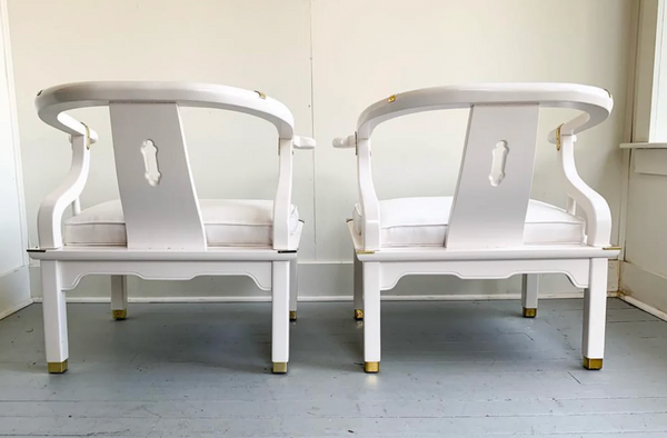 Vintage Century Furniture Ming Style Horseshoe Chair Pair Available for Custom Lacquer!