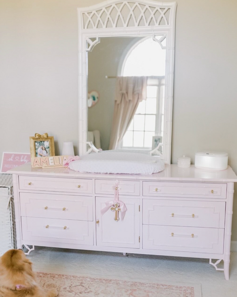 Vintage Thomasville Allegro Faux Bamboo Center Door Dresser/Credenza Available for Custom Lacquer!