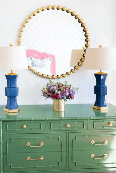 Vintage Thomasville Allegro Faux Bamboo Seven Drawer Dresser Available for Custom Lacquer!