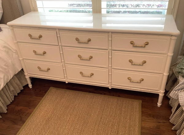 Vintage Faux Bamboo Nine-Drawer Classic Style Dresser Available to Customize!!