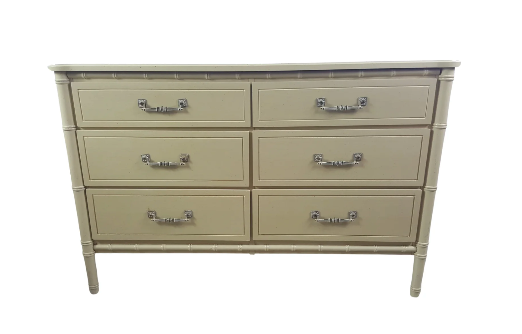 Vintage Classic Faux Bamboo Six-Drawer Double Style Dresser Available to Customize!