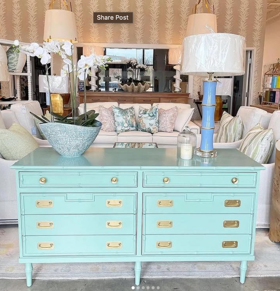 Vintage Ficks Reed Rattan and Cane Buffet Available for Custom Lacquer! - Hibiscus House