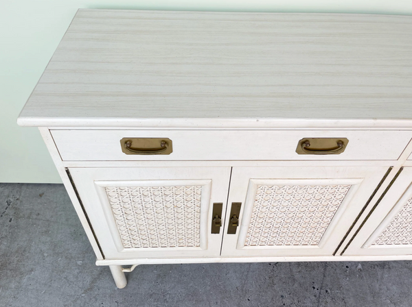 Vintage Ficks Reed Rattan and Cane Buffet Available for Custom Lacquer! - Hibiscus House