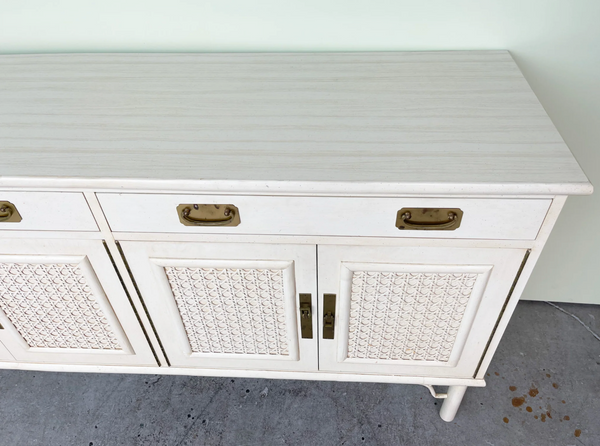 Vintage Ficks Reed Rattan and Cane Buffet Available for Custom Lacquer! - Hibiscus House