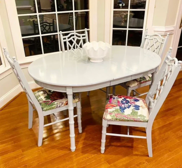 Vintage Thomasville Allegro Faux Bamboo Dining/Game Table Available for Custom Lacquer!