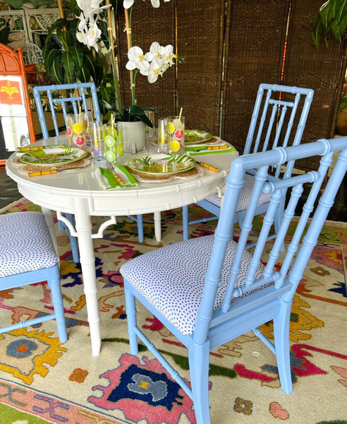 Vintage Thomasville Allegro Faux Bamboo Dining/Game Table Available for Custom Lacquer!