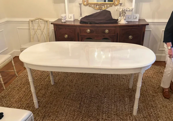 Vintage Thomasville Allegro Faux Bamboo Dining/Game Table Available for Custom Lacquer!