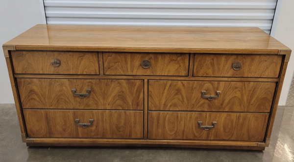 Vintage Thomasville Huntley Campaign Style Wood Dresser Available for Custom Lacquer!