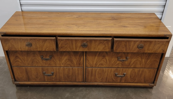 Vintage Thomasville Huntley Campaign Style Wood Dresser Available for Custom Lacquer!