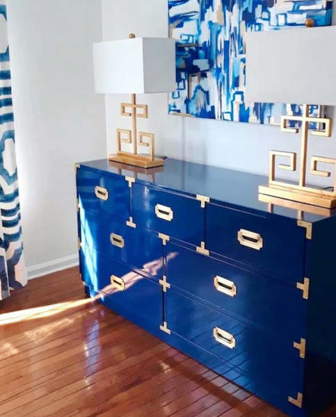 Vintage Thomasville Huntley Campaign Style Wood Dresser Available for Custom Lacquer!