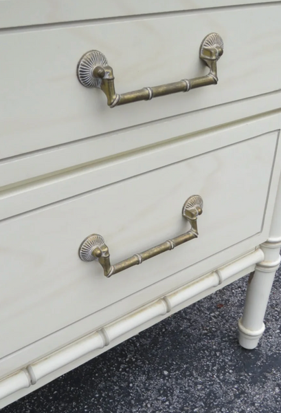 Vintage Classic Faux Bamboo Nightstand Pair Available to Customize