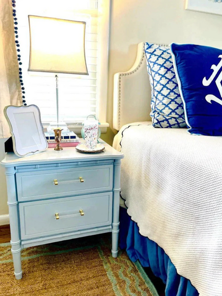 Vintage Classic Faux Bamboo Nightstand Pair Available to Customize