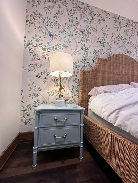 Vintage Classic Faux Bamboo Nightstand Pair Available to Customize