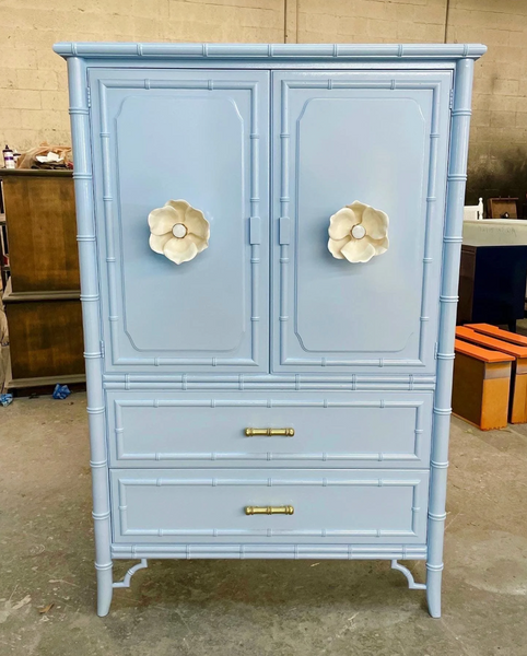 Vintage Dixie Furniture Company "Aloha" Collection Armoire Cabinet/ Bar Available to Customize!