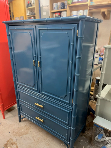 Vintage Dixie Furniture Company "Aloha" Collection Armoire Cabinet/ Bar Available to Customize!