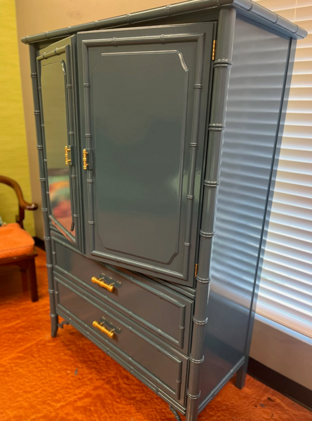 Vintage Dixie Furniture Company "Aloha" Collection Armoire Cabinet/ Bar Available to Customize!
