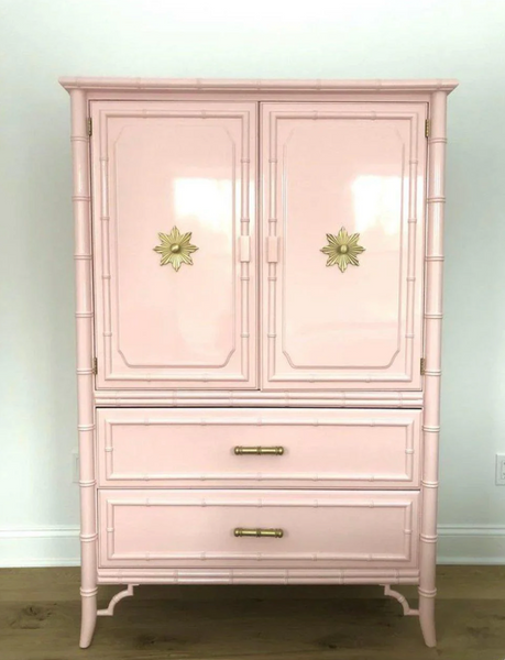 Vintage Dixie Furniture Company "Aloha" Collection Armoire Cabinet/ Bar Available to Customize!