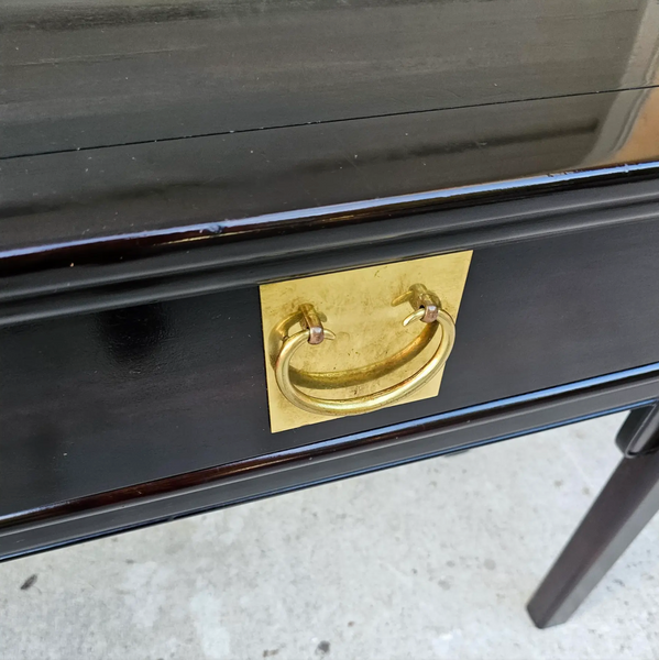 Vintage Century Furniture Pagoda Style Two-Drawer Console Table Available for Custom Lacquer