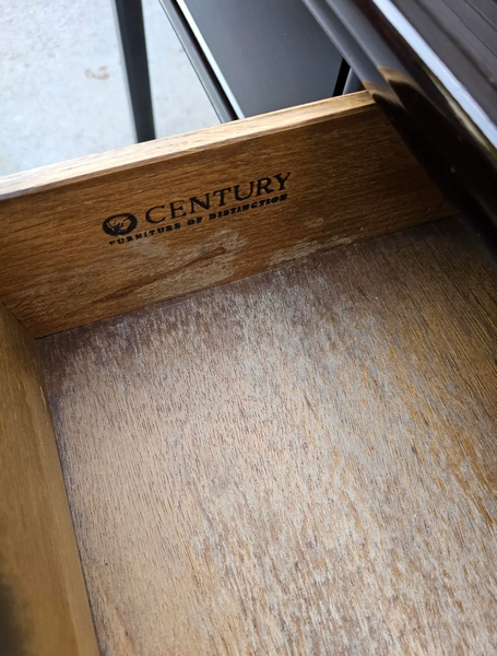 Vintage Century Furniture Pagoda Style Two-Drawer Console Table Available for Custom Lacquer