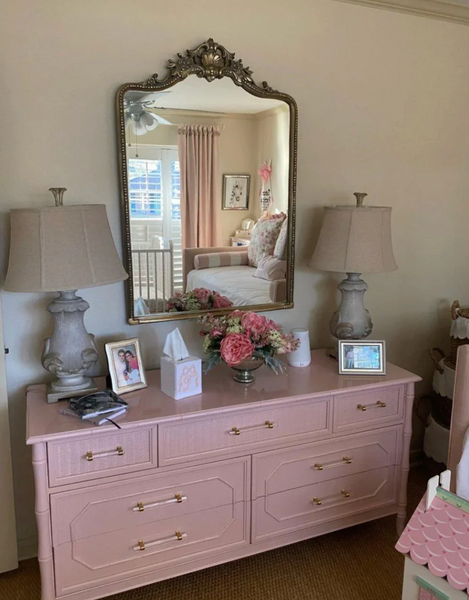 Vintage Broyhill Furniture Faux Bamboo Dresser Available for Custom Lacquer