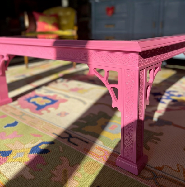 Vintage Chippendale Style Hexagon Coffee Table Available for Custom Lacquer!