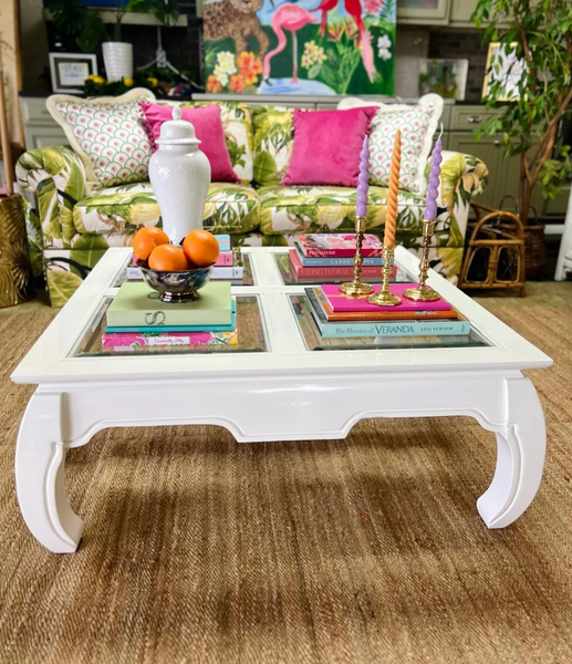 Vintage Chippendale Style Hexagon Coffee Table Available for Custom Lacquer!